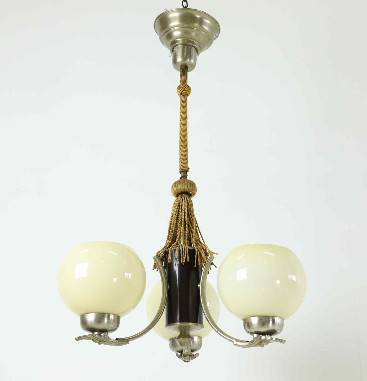 A 1930's Art Deco ceiling lamp.
