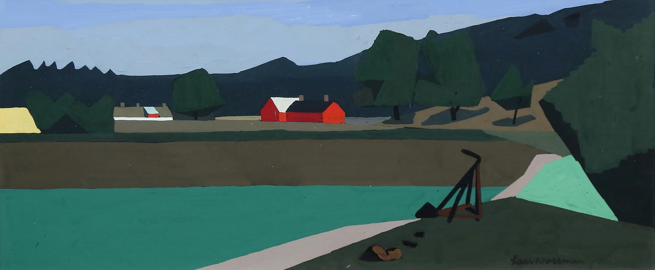 LARS NORRMAN. gouache, signed and dated 55.