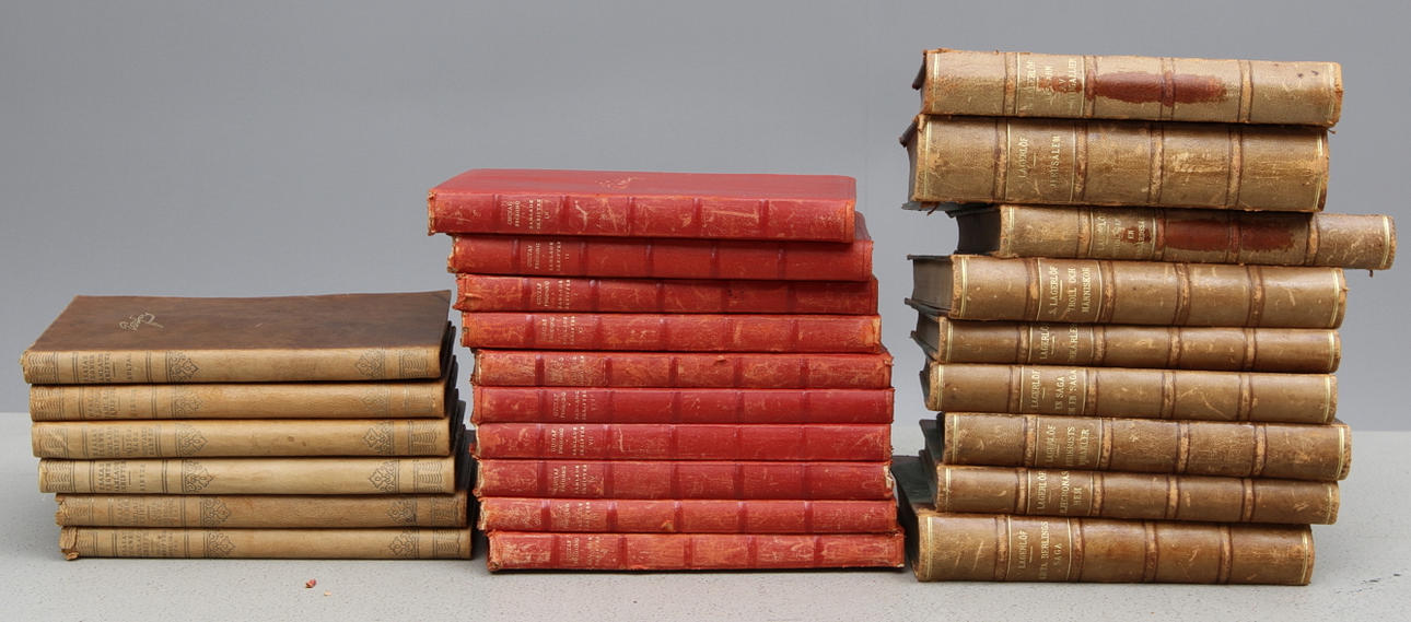 BÖCKER, 25 st, Selma Lagerlöf, Gustaf Fröding och Esaias Tegnér.