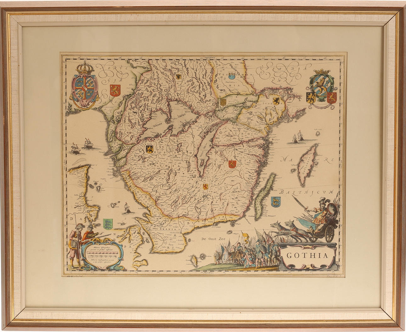 Map, Gothia, colored. Art - Engravings & Prints - Auctionet