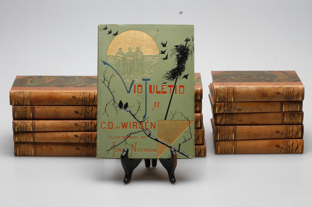 BÖCKER, 15 st, Albert Engström, 1940-tal samt "Vid Juletid", CD af Wirsén, illustrerad af Jenny Nyström.