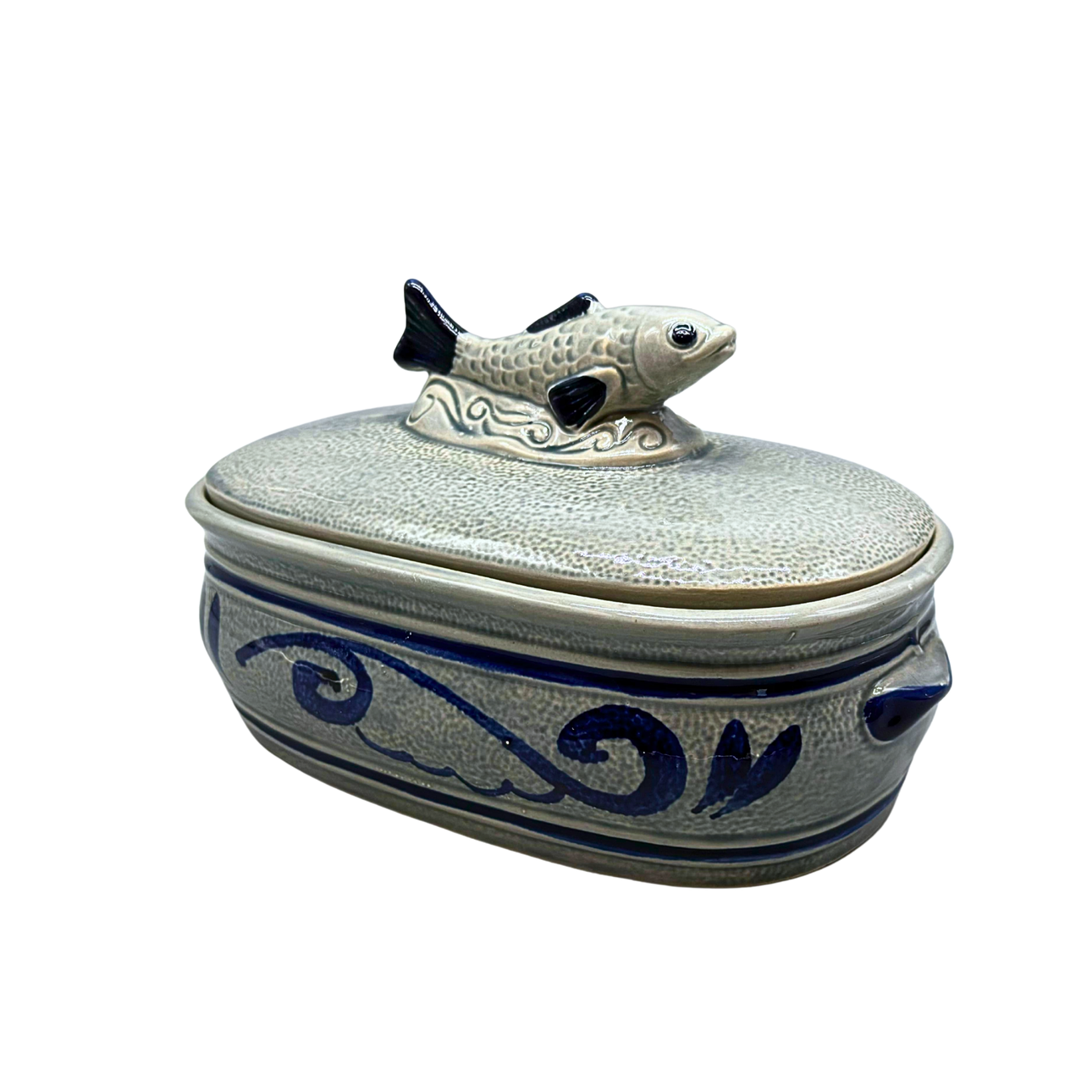 STAFFEL STONEWARE FISH TERRINE.