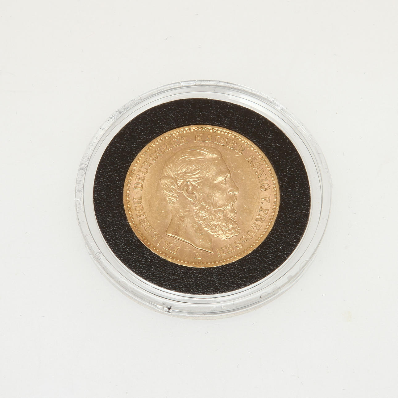 MYNT, guld, 20 Mark, Friedrich III, Preussen, 1888. Vikt 7,9 g.