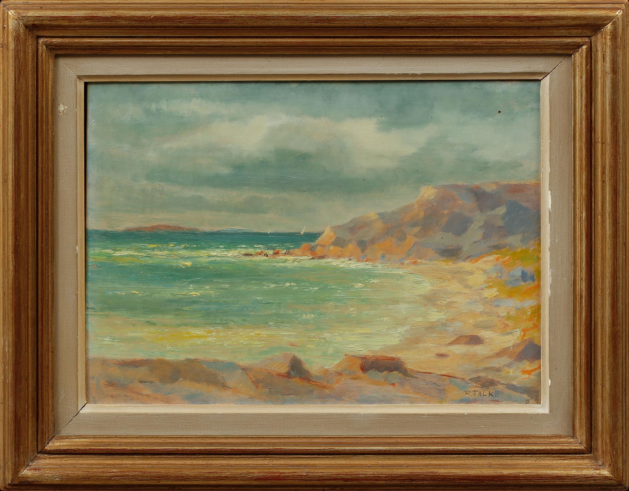 RAGNAR FALK. “Bohuslän”, oil on panel, signed.
