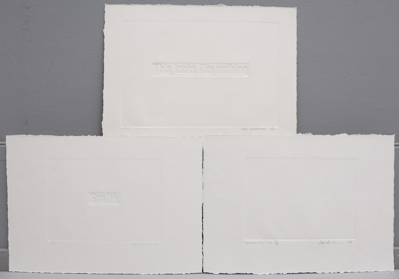 LEIF ERIKSSON. TRE PRÄGLINGAR, 1976.