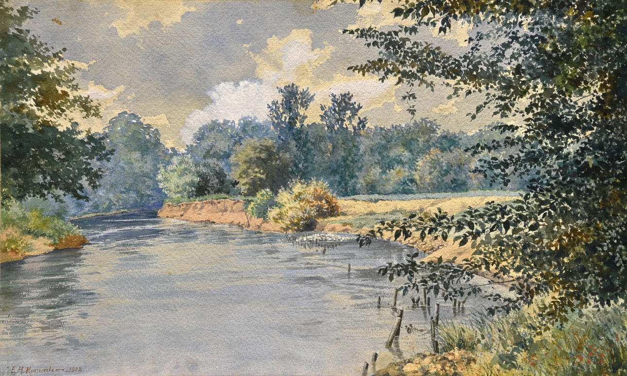 RUMMLER E. H. (DEUTSCH, ANFANG 20. JH.). ”Sommar på floden”.