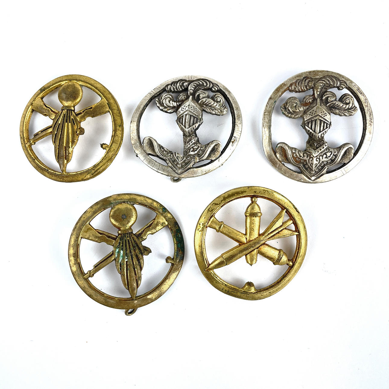 5 BERET BADGES, French Army.
