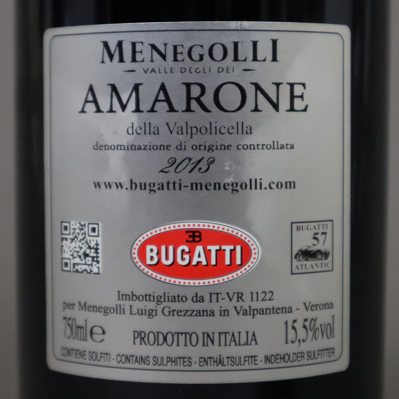 Wine - 2013 Menegolli Bugatti Edition, Amarone della Valpolicella