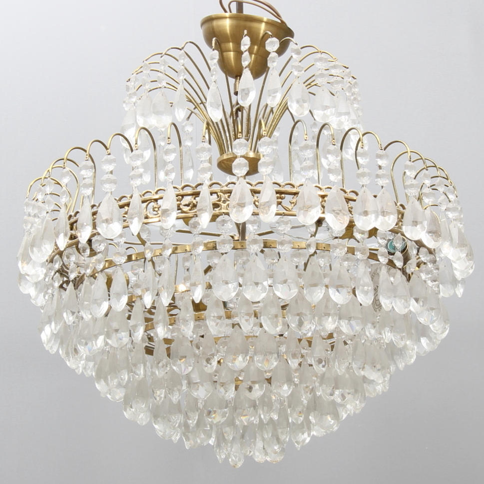 LJUSKRONA, plafondmodell, Rejmyra Glas- och Kristallprodukter, 1900-talets andra hälft.