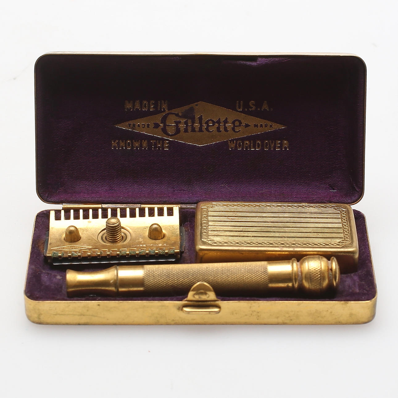 RAKHYVEL, Gillette, mässing, 1900-talets första hälft.