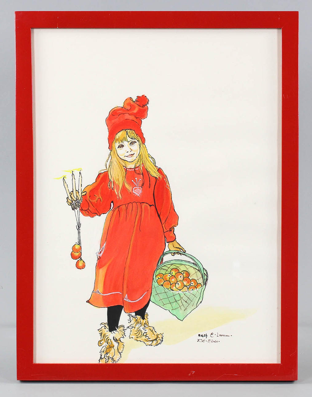 BRITA AS IDUN, AFTER CARL LARSSON, signed.