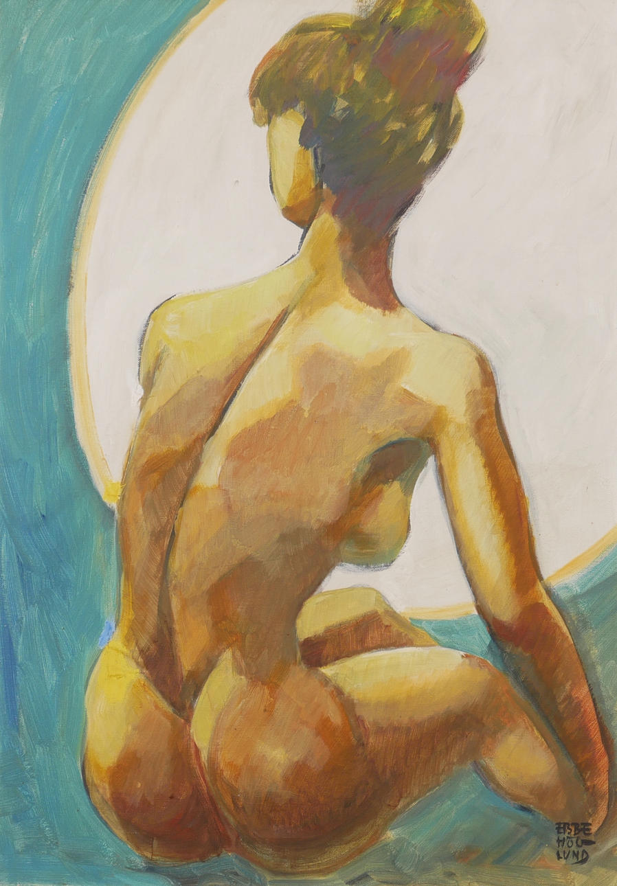 EBBE HÖGLUND. “Study”, nude study, oil on canvas, signed Ebbe Höglund.