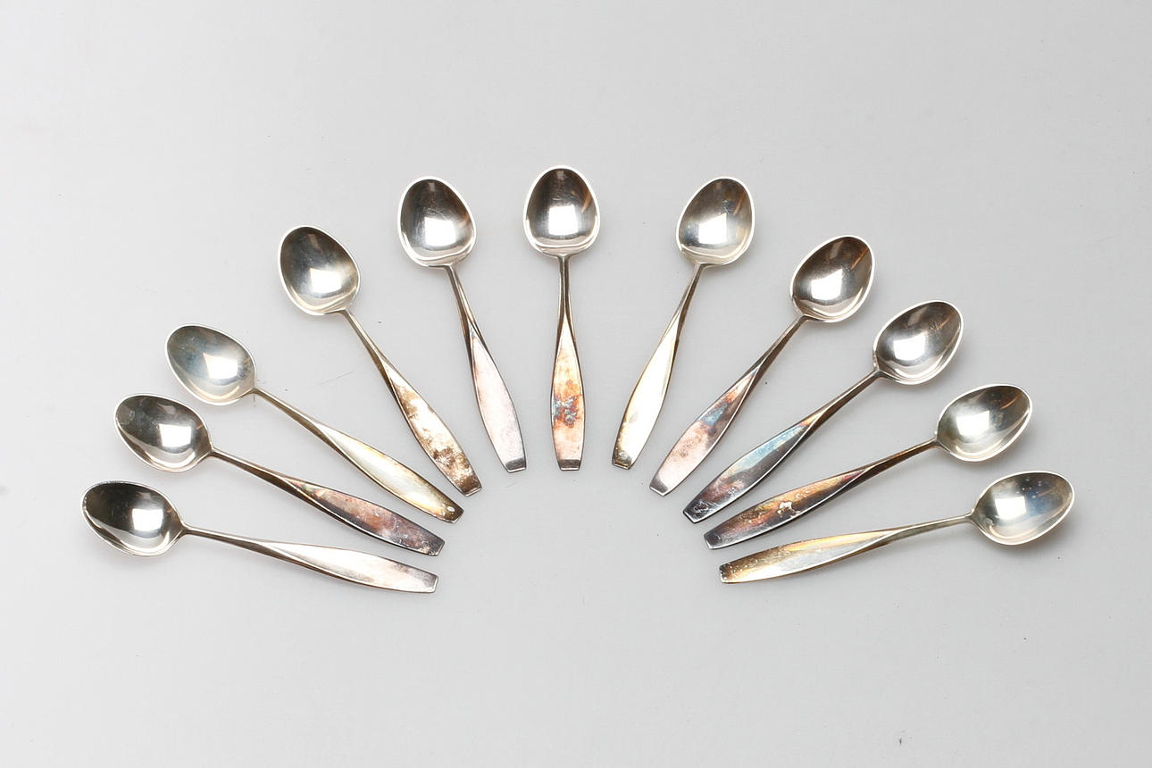 MOCKASKEDAR, 11 st, silver. Cson, Göteborg 1968, vikt ca. 113 gram.