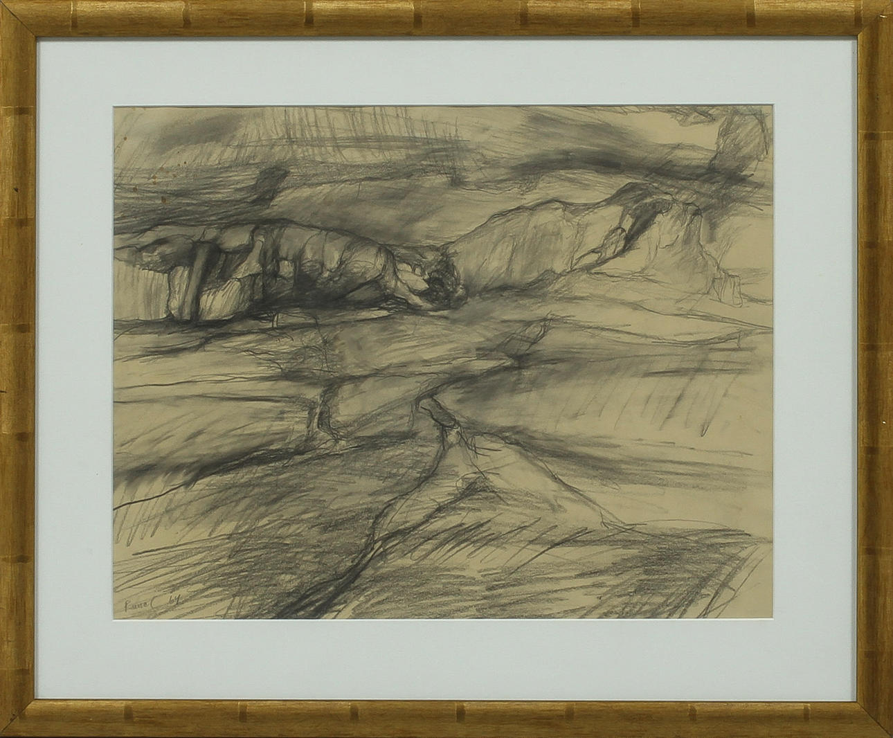 RUNE CLAESSON. Landskap, 3+1, teckning samt litografier, sign.