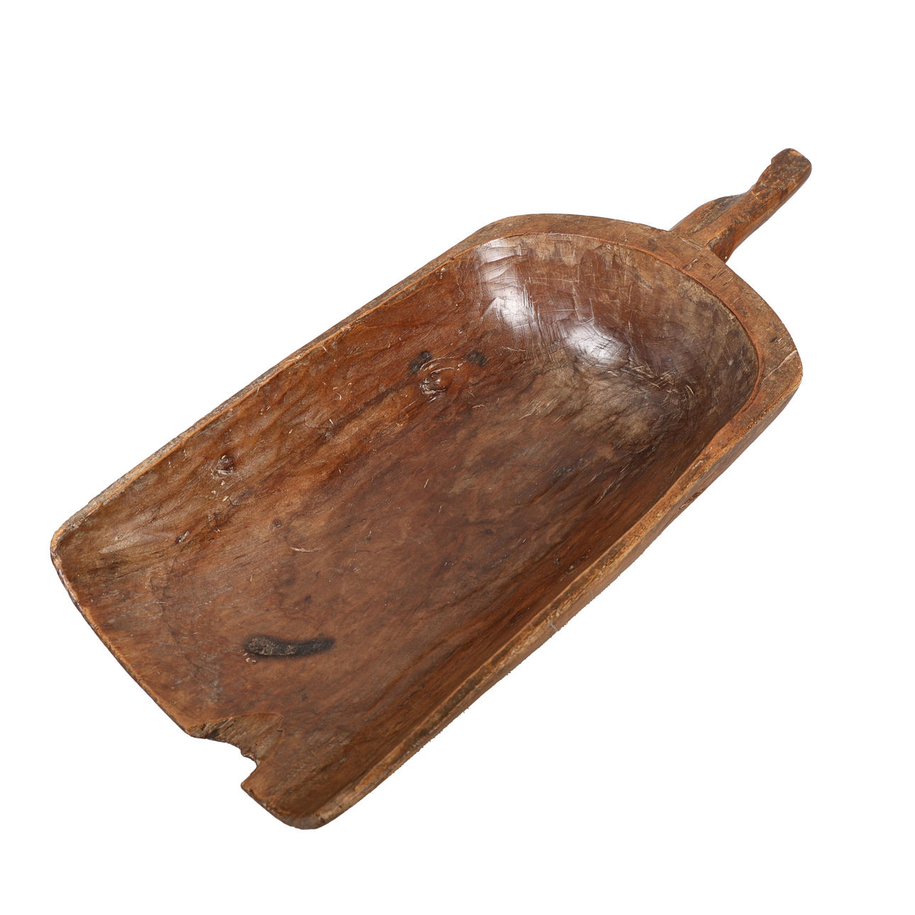 A LARGE 19TH CENTURY SYCAMORE SCOOP.