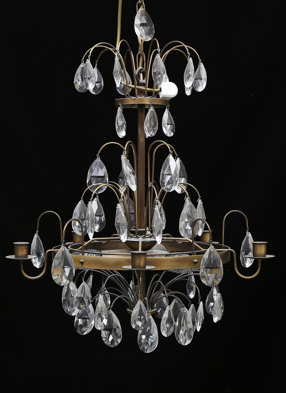 TAKKRONA, sengustaviansk stil, 1900-tal, höjd exklusive kedja ca. 55 cm.