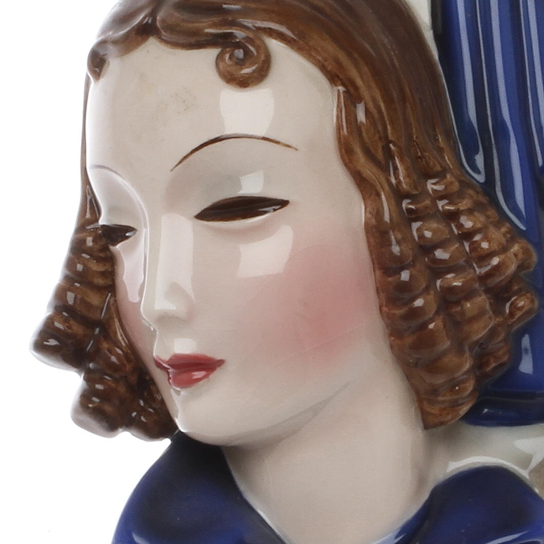 VÄGGMASK, keramik, Goldscheider, Tyskland.