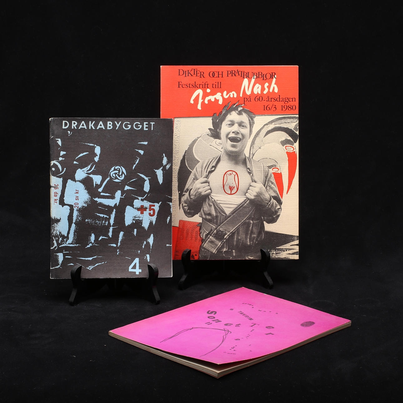 JÖRGEN NASH. Parti böcker, 3 delar, signerade.