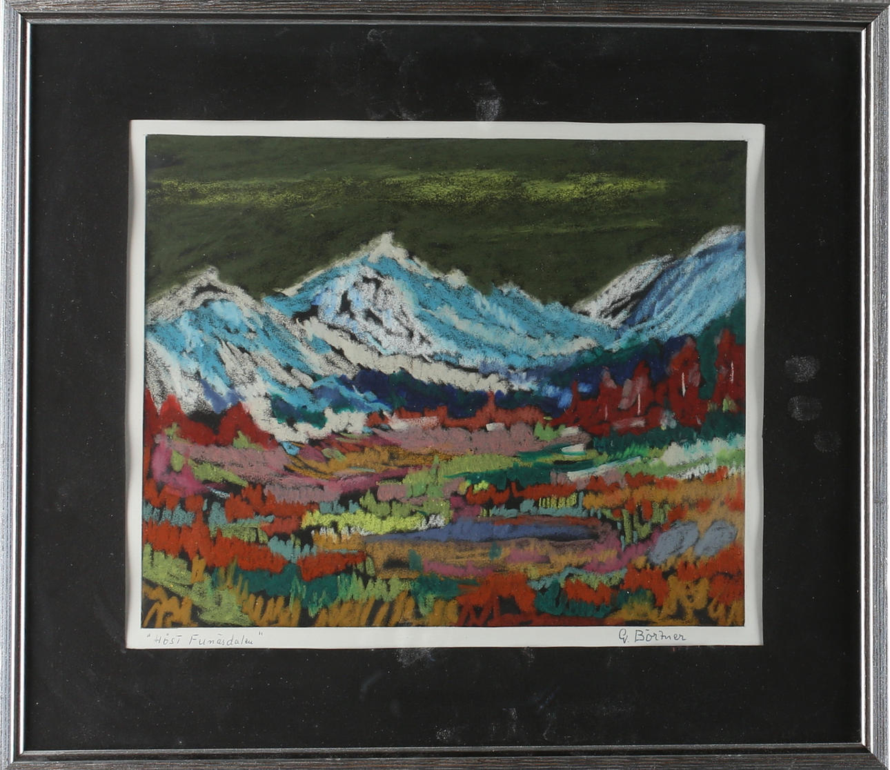 GUSTAV BÖRTNER. "Höst Funäsdalen", pastell, signerad.