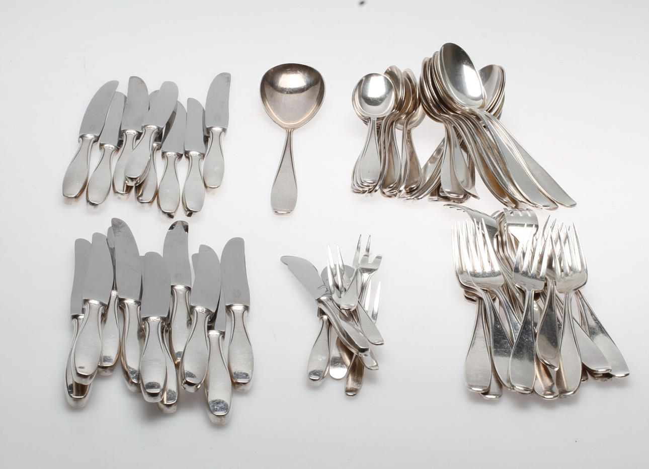 BESTICK, 74 delar, nysilver, Bremen, BSF, Tyskland, 1900-tal.