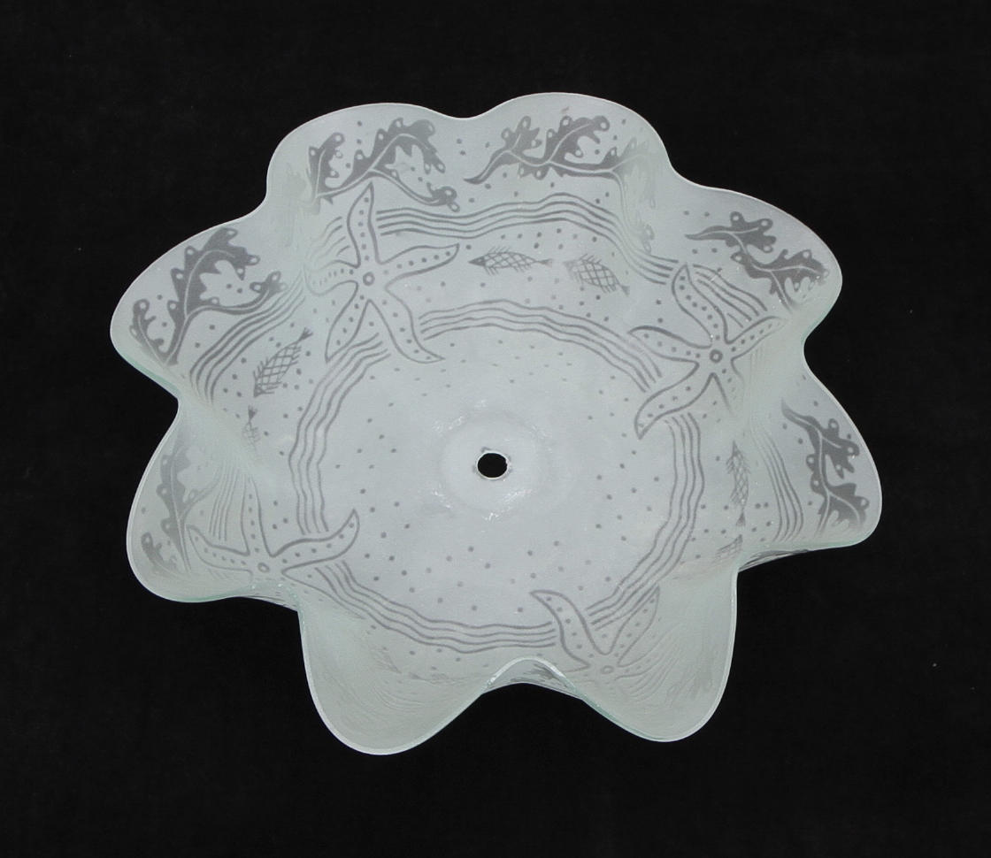 LAMPKUPA, glas, 1930/40-tal.