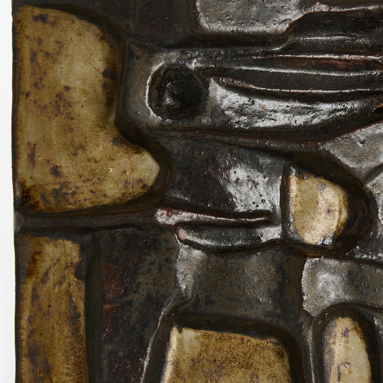 ÅKE HOLM, plaque, Adam & Eva, stoneware with use decor. Ceramics