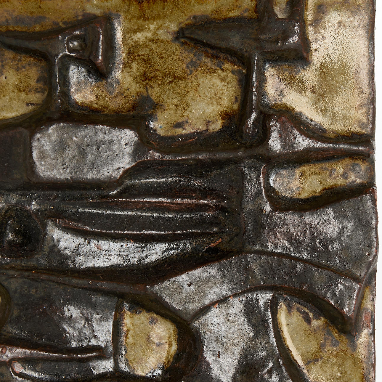 ÅKE HOLM, plaque, Adam & Eva, stoneware with use decor. Ceramics