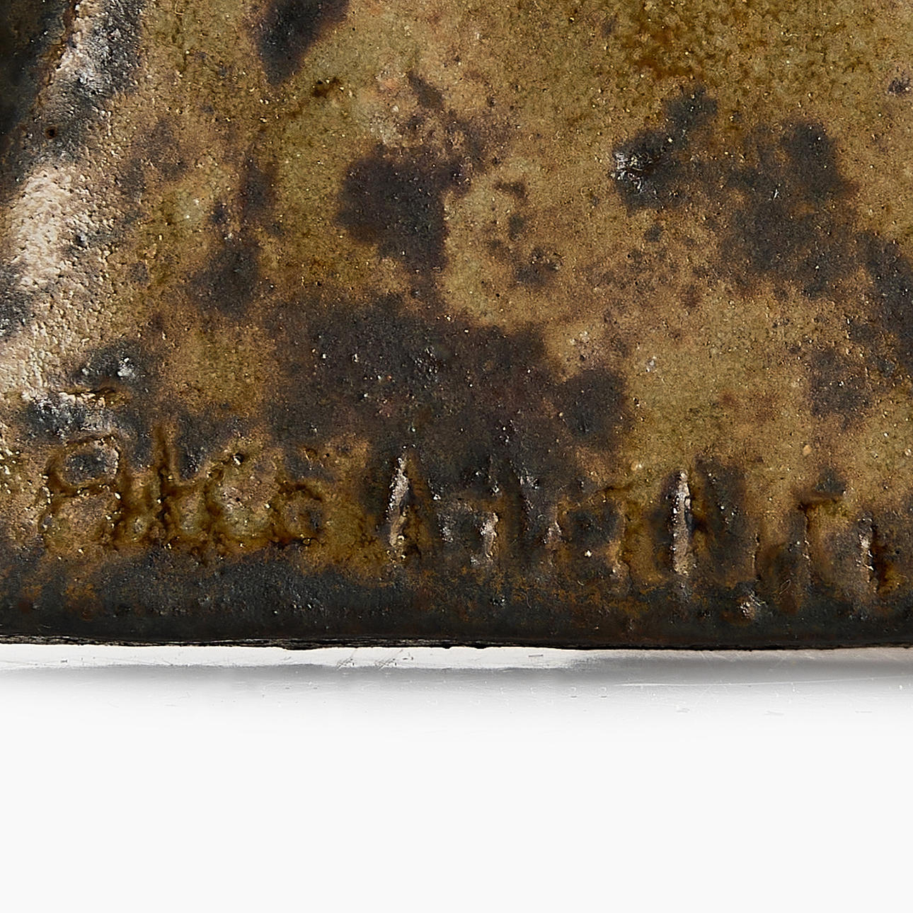 ÅKE HOLM, plaque, Adam & Eva, stoneware with use decor. Ceramics