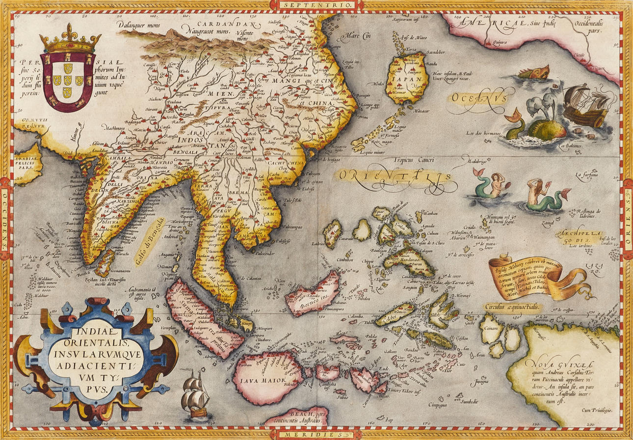 ORTELIUS, Indiae Orientalis, Insularumque Adiacentium Typus, 1573.