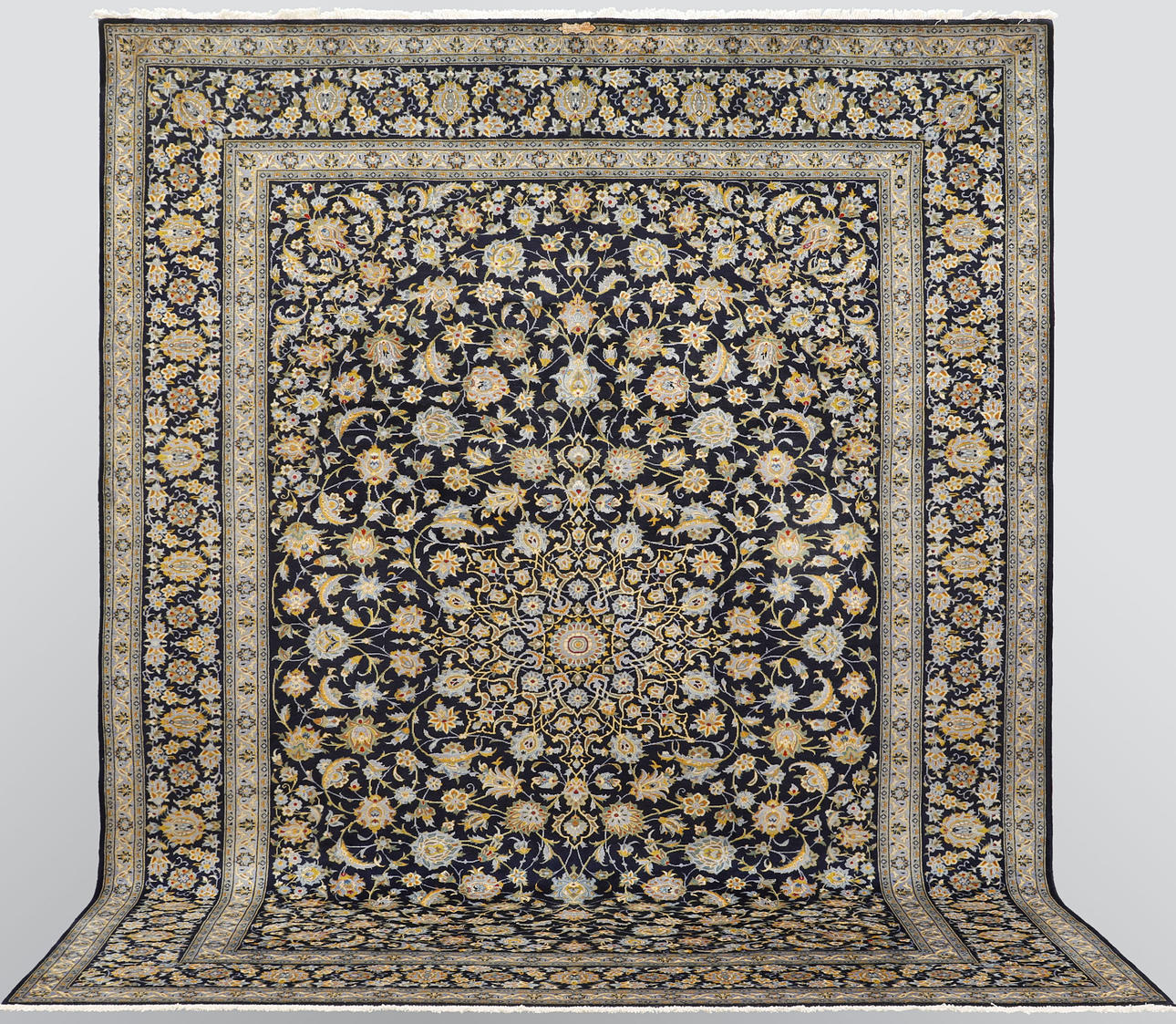 TEPPICH. Blauer Keshan, 406 x 307 cm.