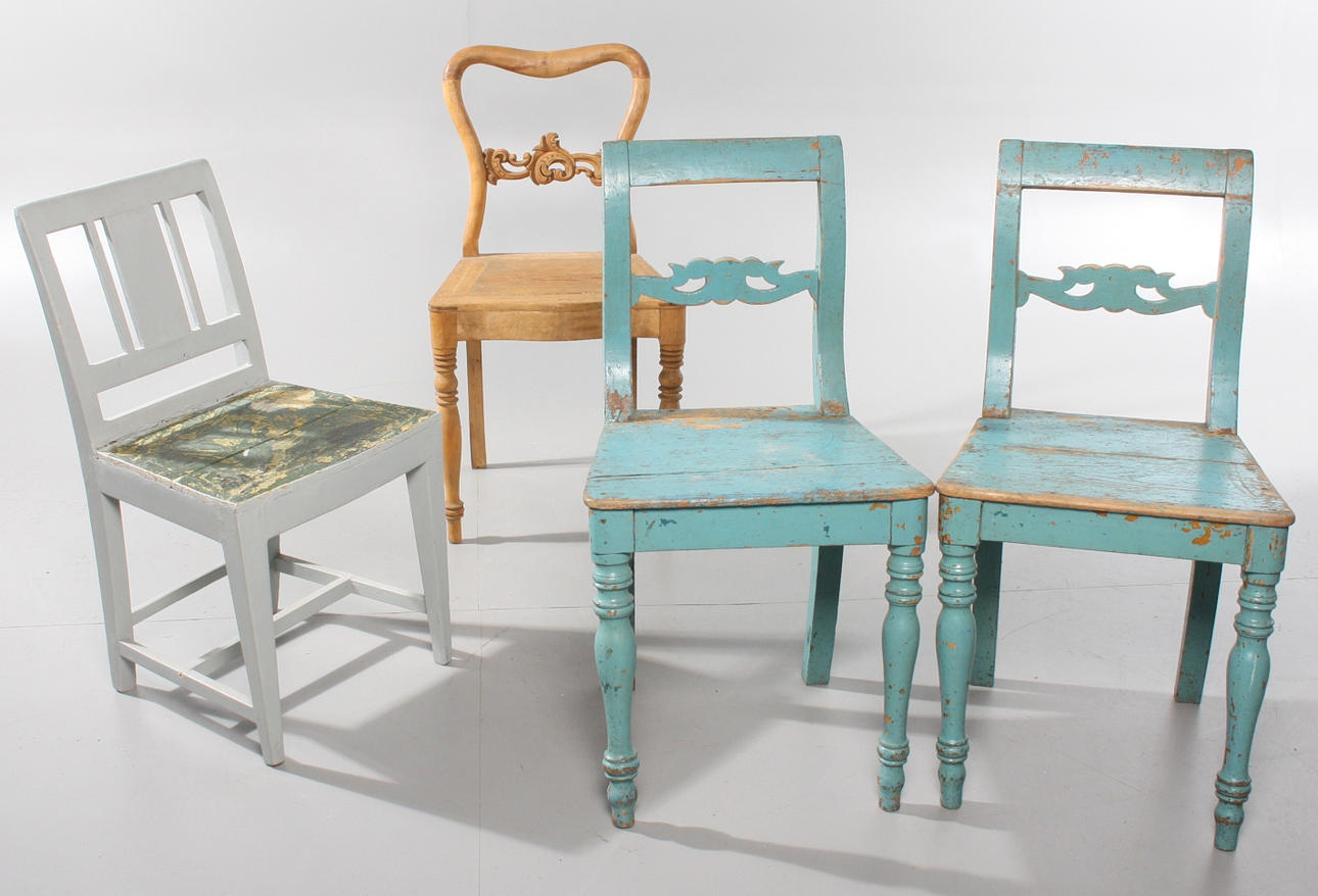 STOLAR, 4 st, allmoge, 1800-tal.