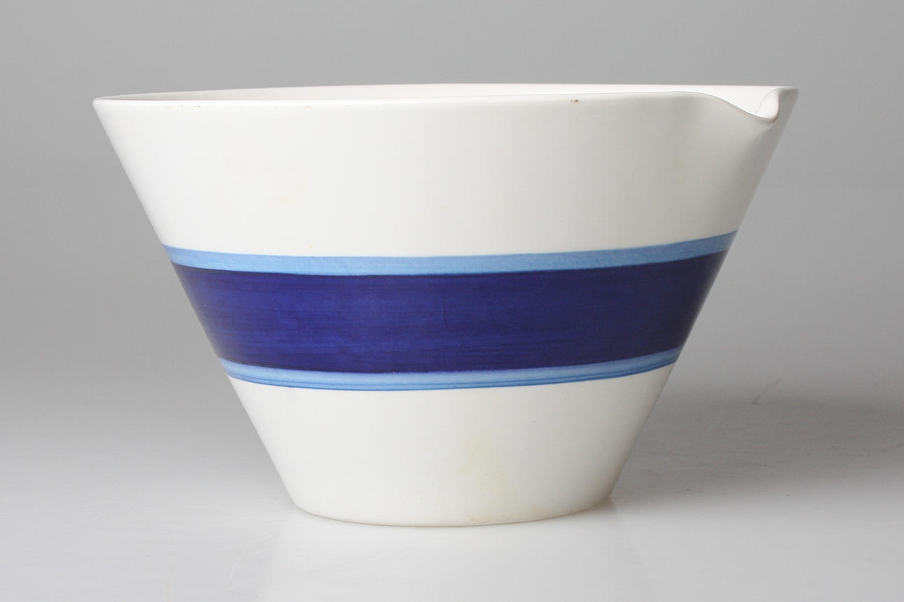 STIG LINDBERG, Stor skål. "LIDO" handmålad Gustavsberg.