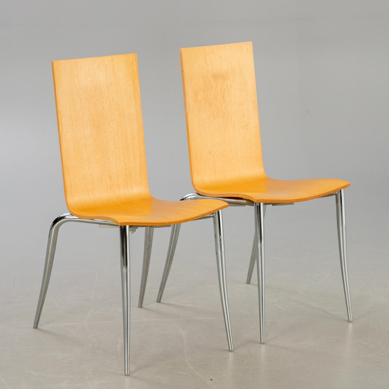 PHILIPPE STARCK, 2 chairs, “Olly Tango”, Driade Aleph, Italy