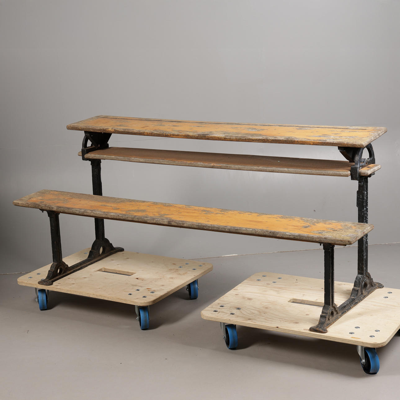 A LATE VICTORIAN CAST IRON & WOODEN SCHOOL DESK. Furniture - Other ...