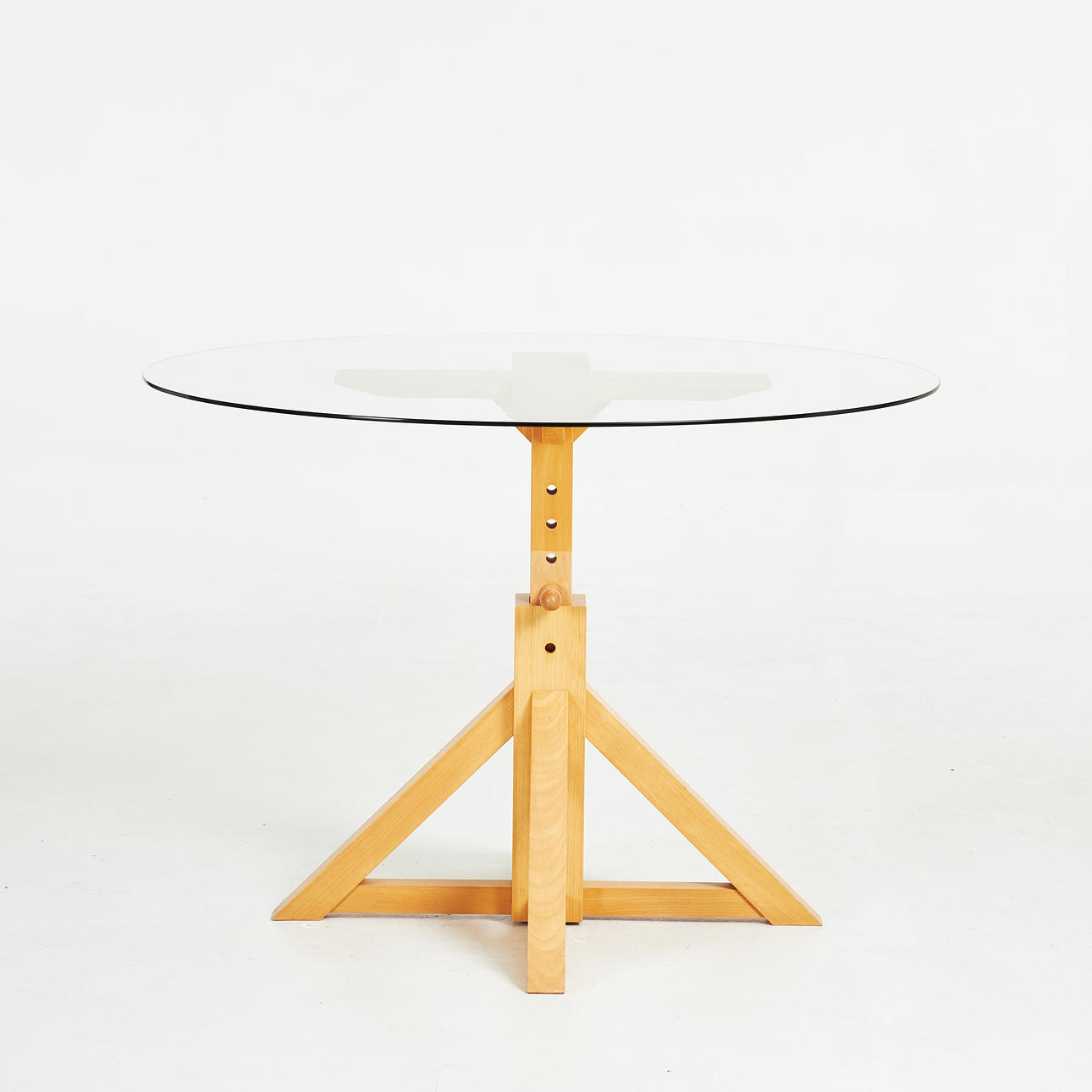 DAN IHREBORN. “Polhem”, dining table, beech leg stand, adjustable ...
