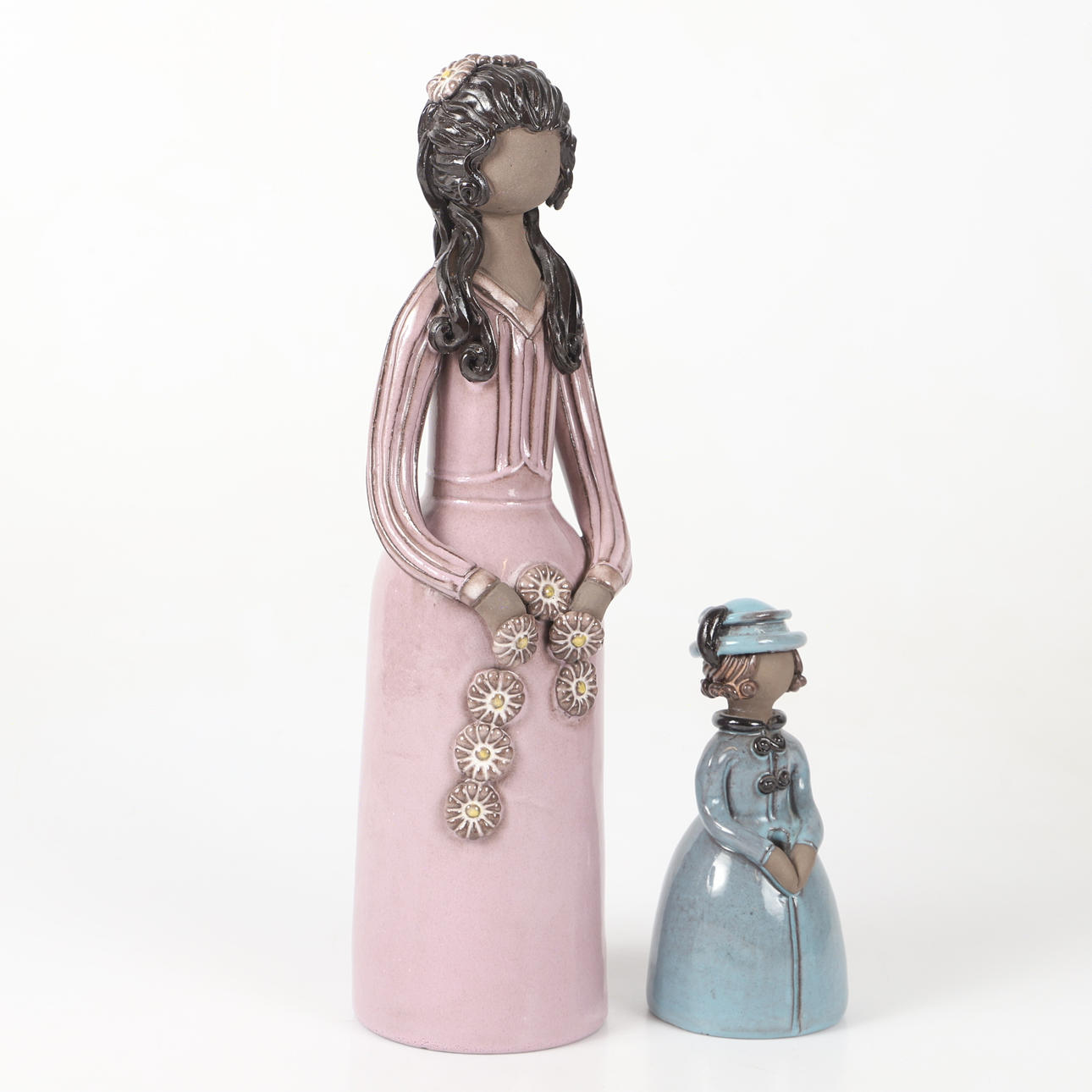 FIGURINES, 2 pieces, ceramics, Elbogen.