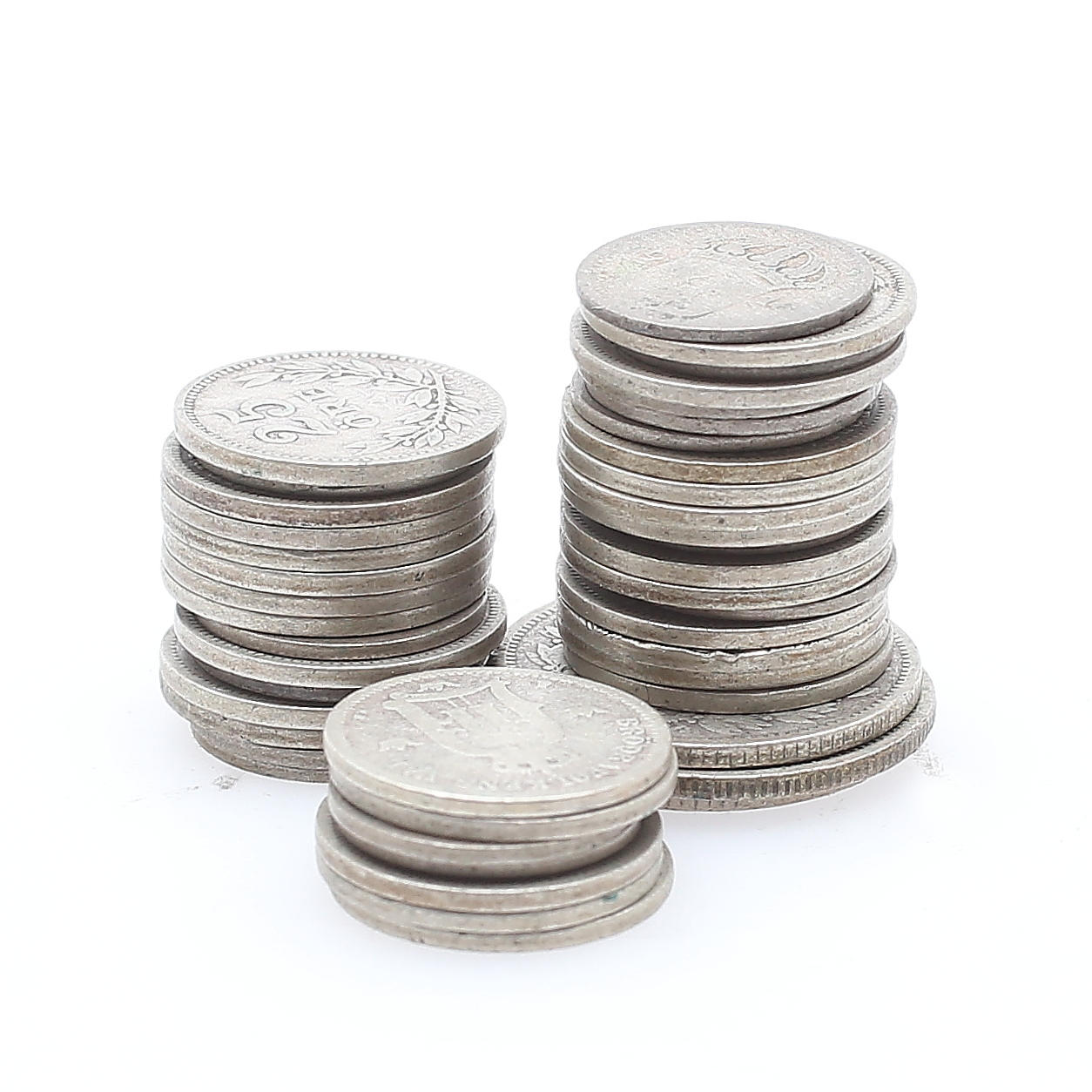 MYNT, silver, 44 st, sent 1800/tidigt 1900-tal, vikt 95,26 gram.