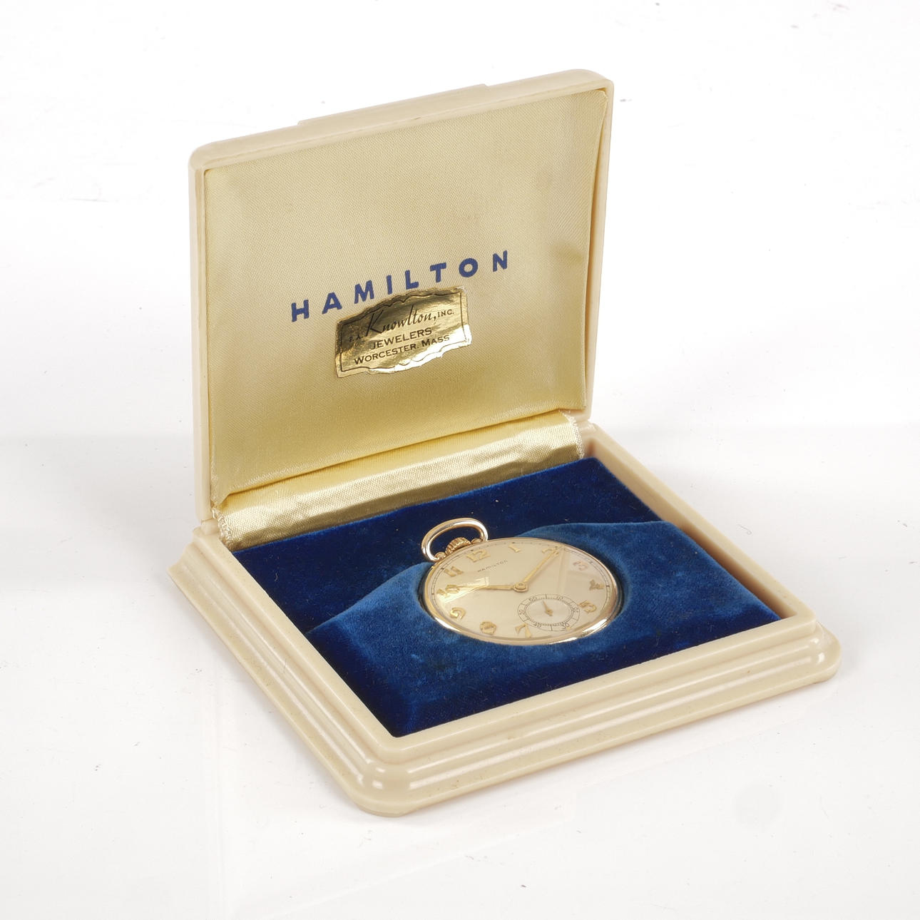 A pocket watch, Hamilton, 14K gold, 1952.
