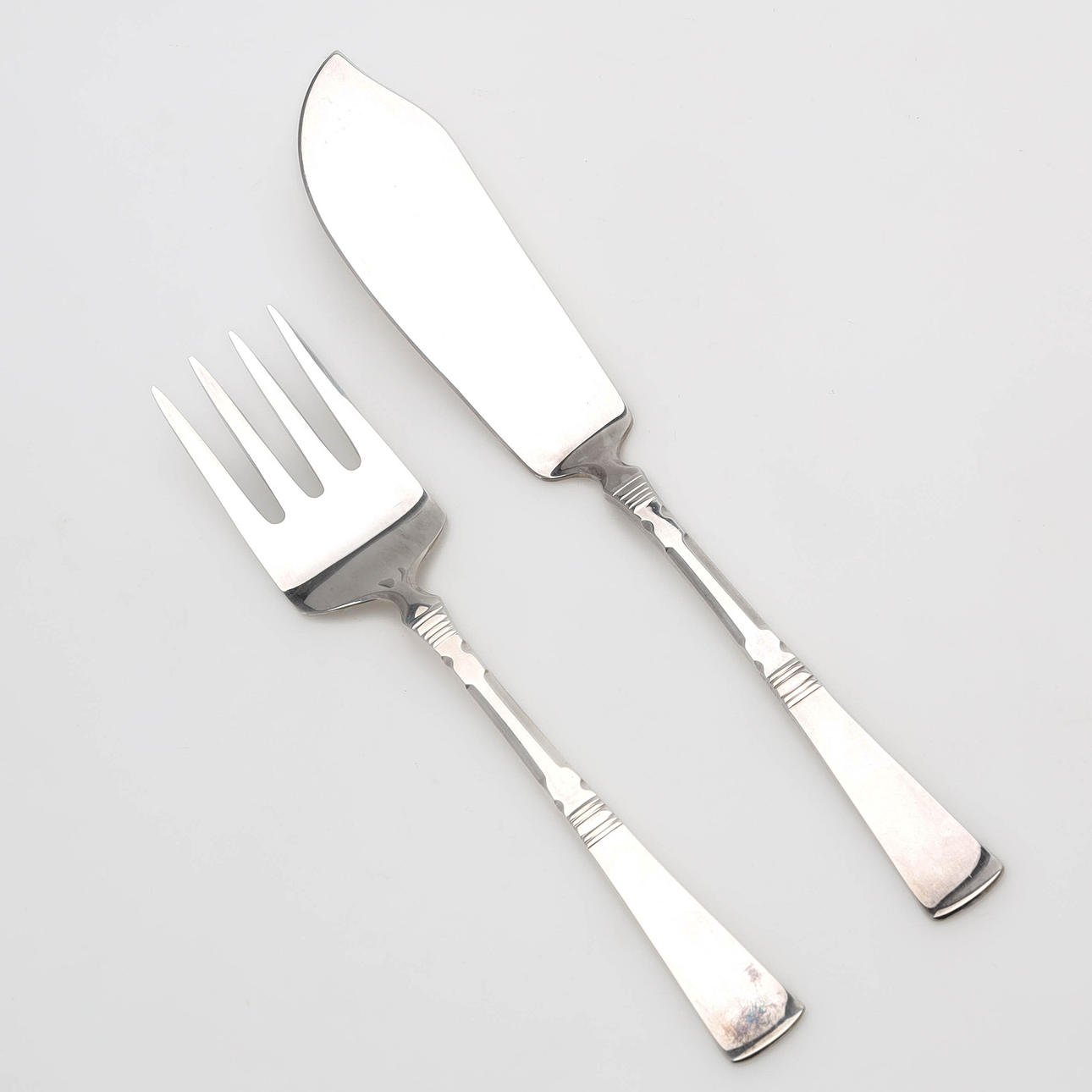 SERVING CUTLERY, 2 pieces, silver, model Harald/Banquet, case.