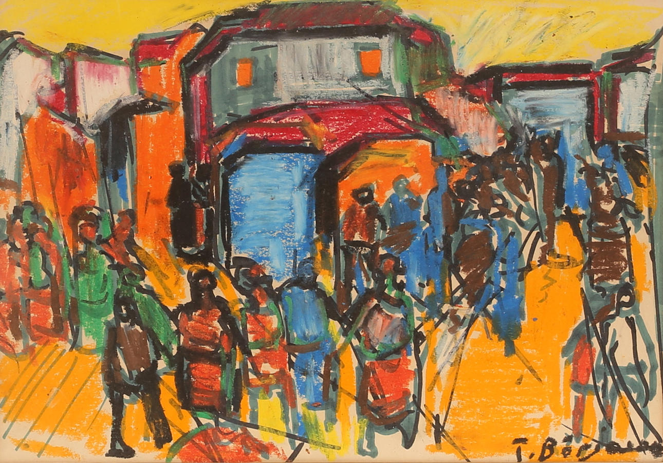 TORE BÖRJESSON. Mixed media, signed.