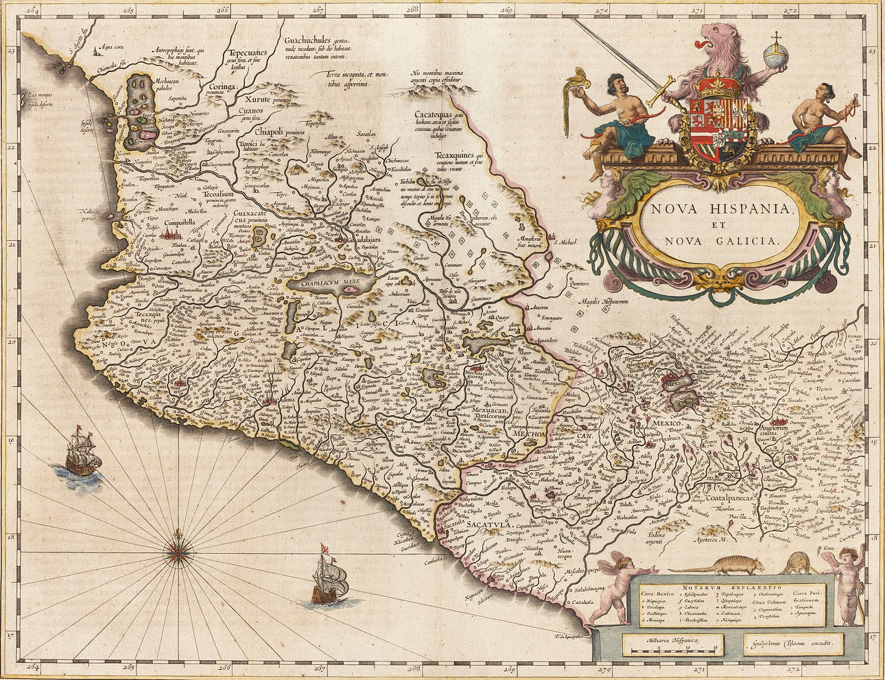 BLAEU, Nova Hispania, et Nova Galicia, ca 1640-55.