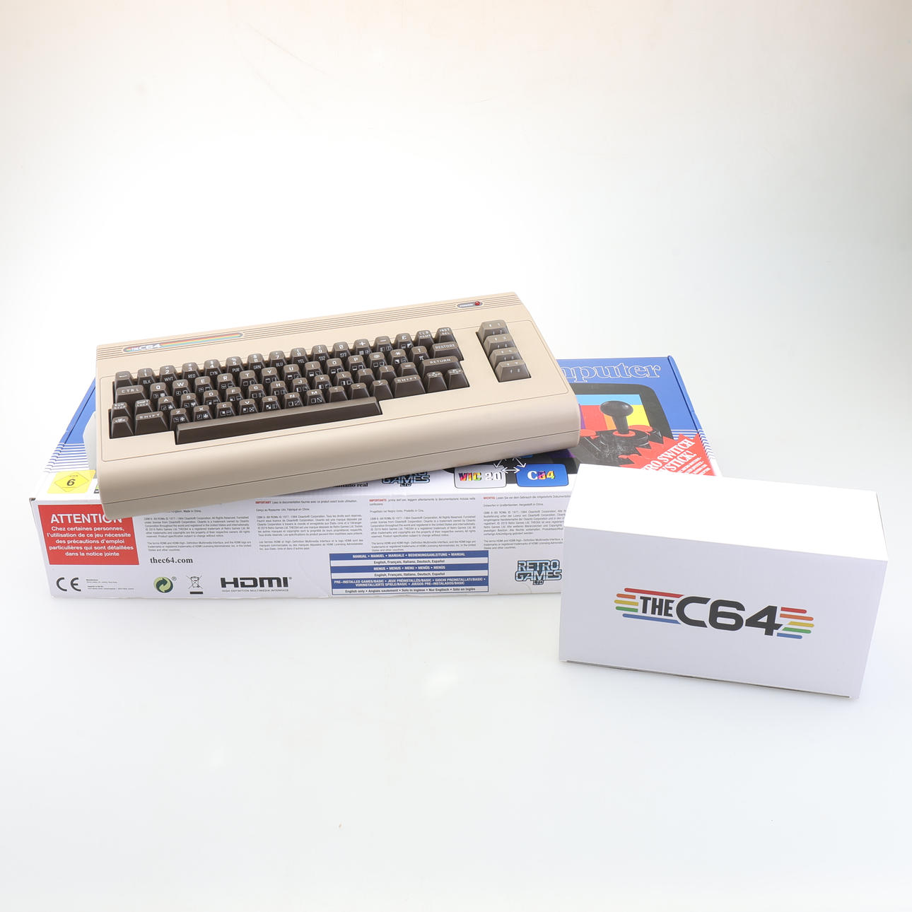 GAME CONSOLE, Commodore 64 with 64 built-in games.