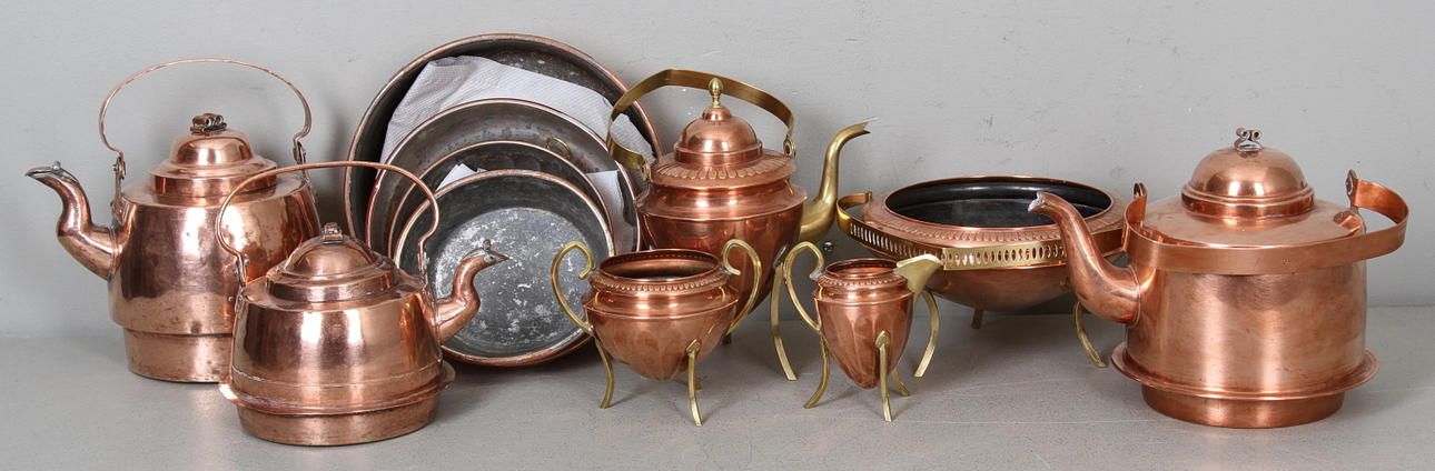 Kopparföremål 11 del. 18-1900-tal.