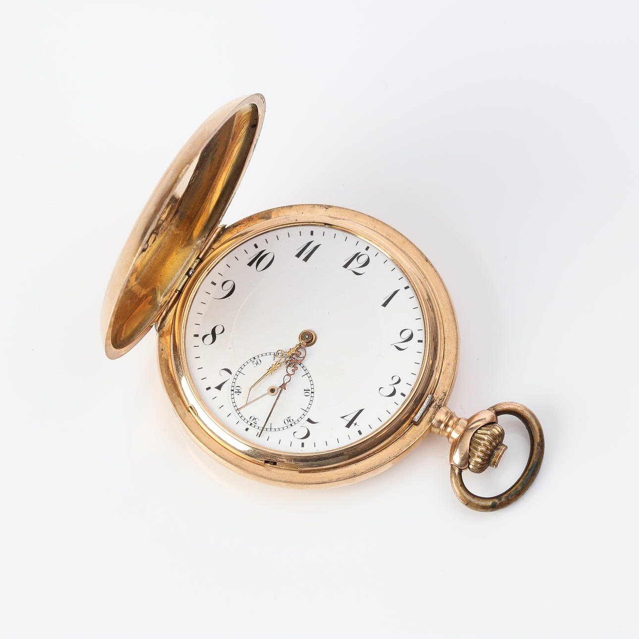 POCKET WATCH, SAVONETTUR. Case in 14k gold, total weight approx. 88.1 ...