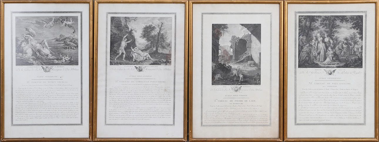 KOPPARSTICK, 4 st, Frankrike, 1700-talets andra hälft.