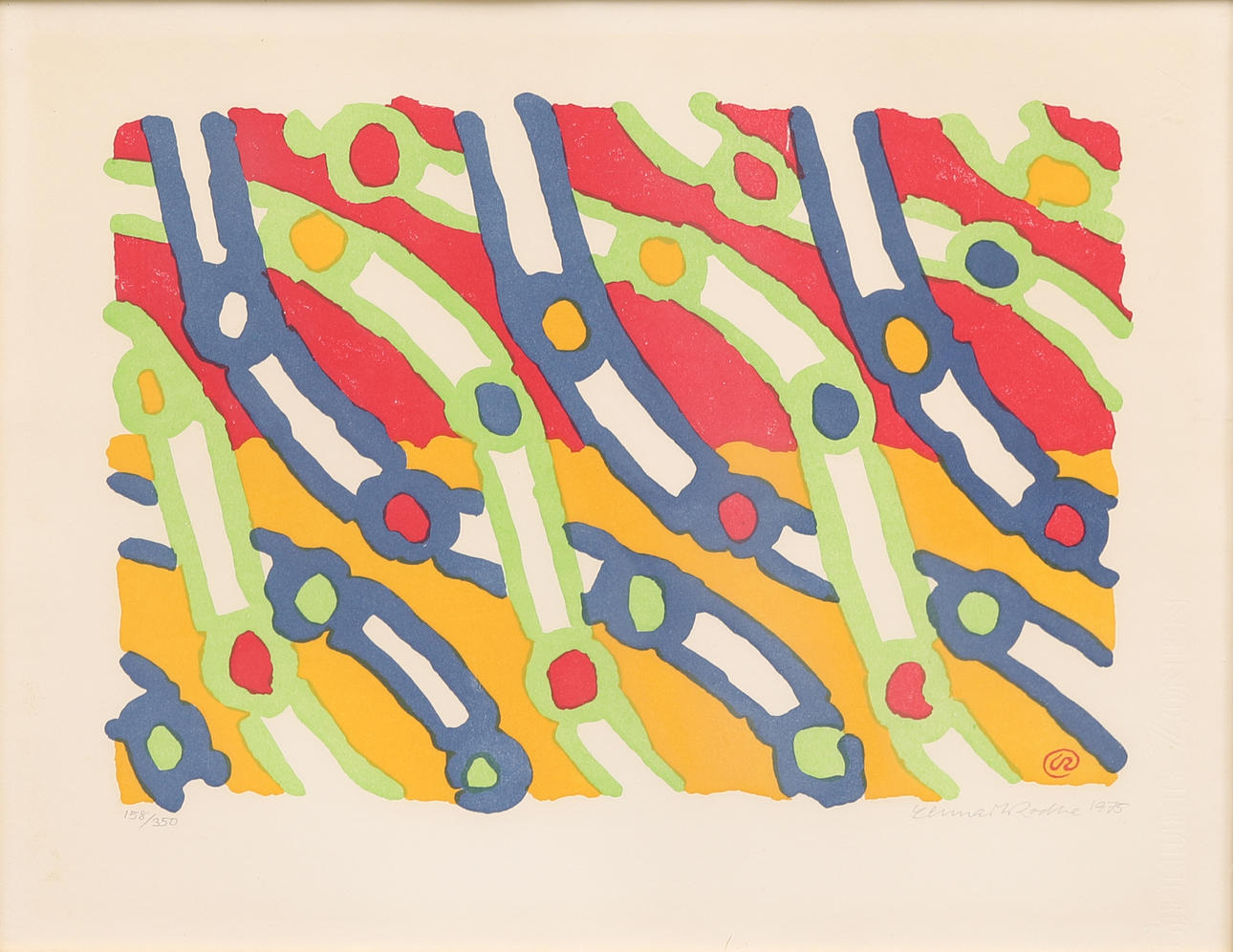 LENNART RODHE. Lithograph, signed, dated 1975 and numbered 158/350.