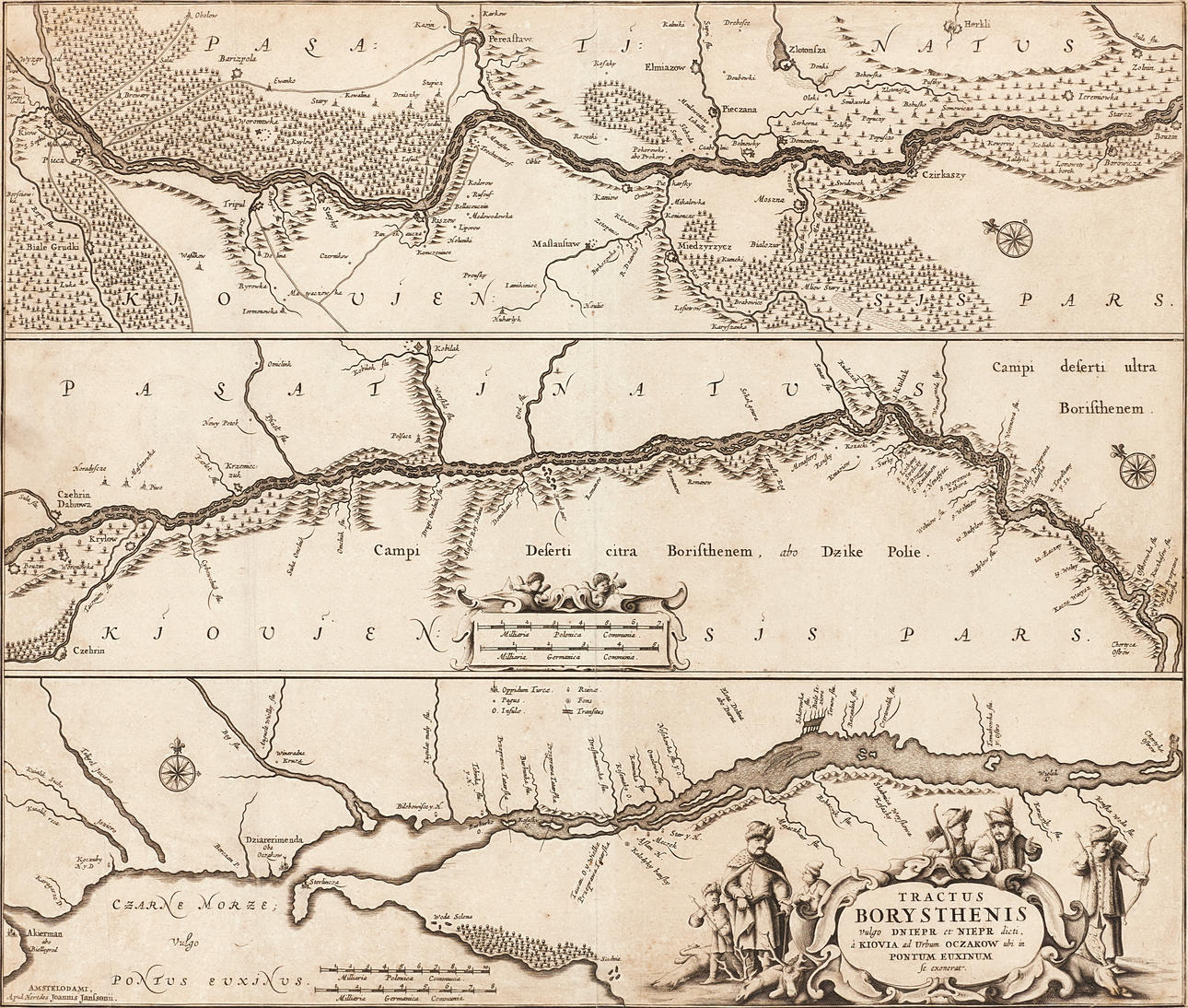 JANSSONIUS (Heirs), Tractus Borysthenis, ca 1680.
