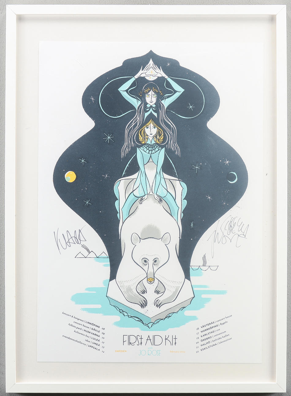 POSTER First Aid Kit signed.