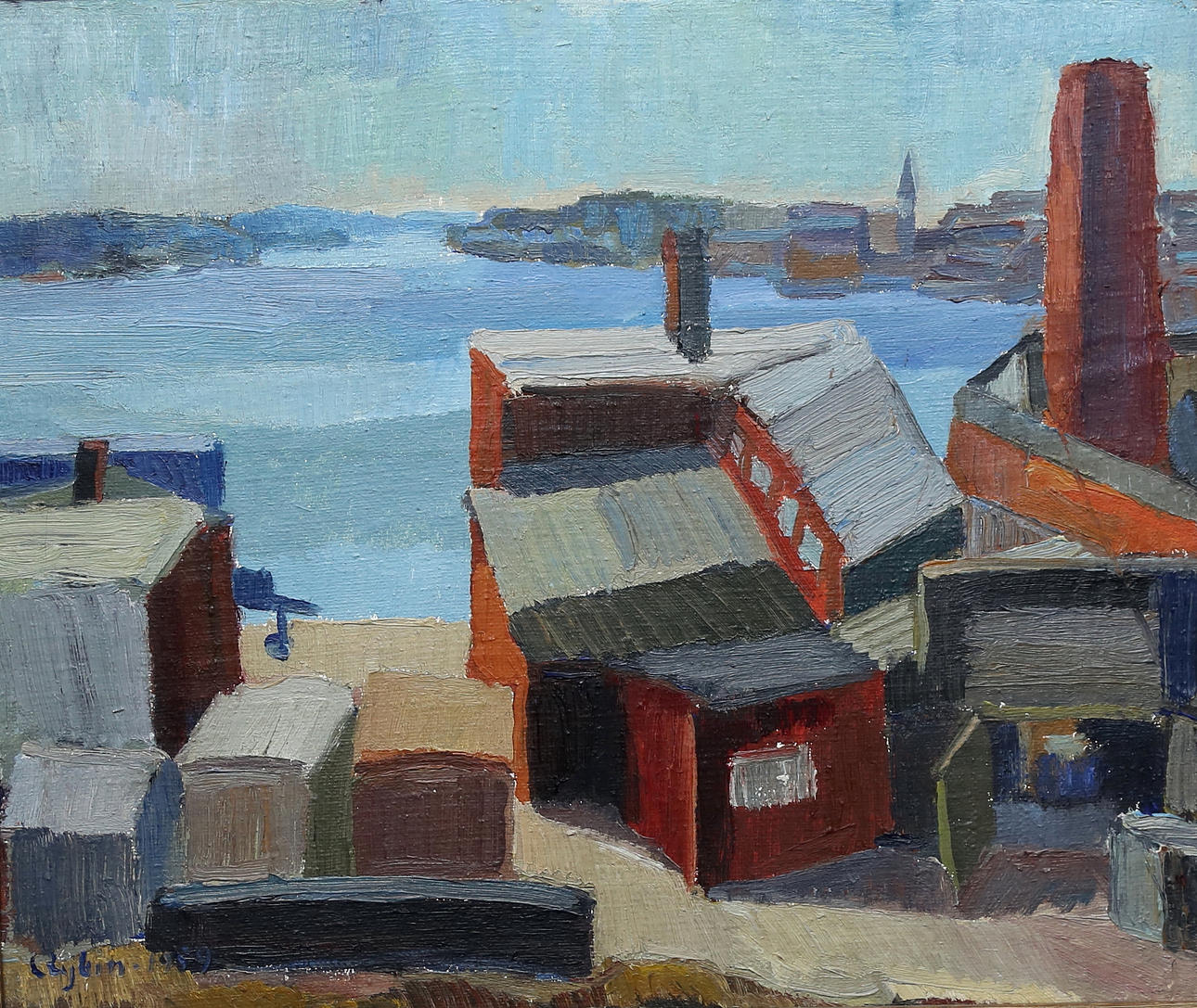 SVEN RYBIN. oil on canvas, signed and dated 1959.