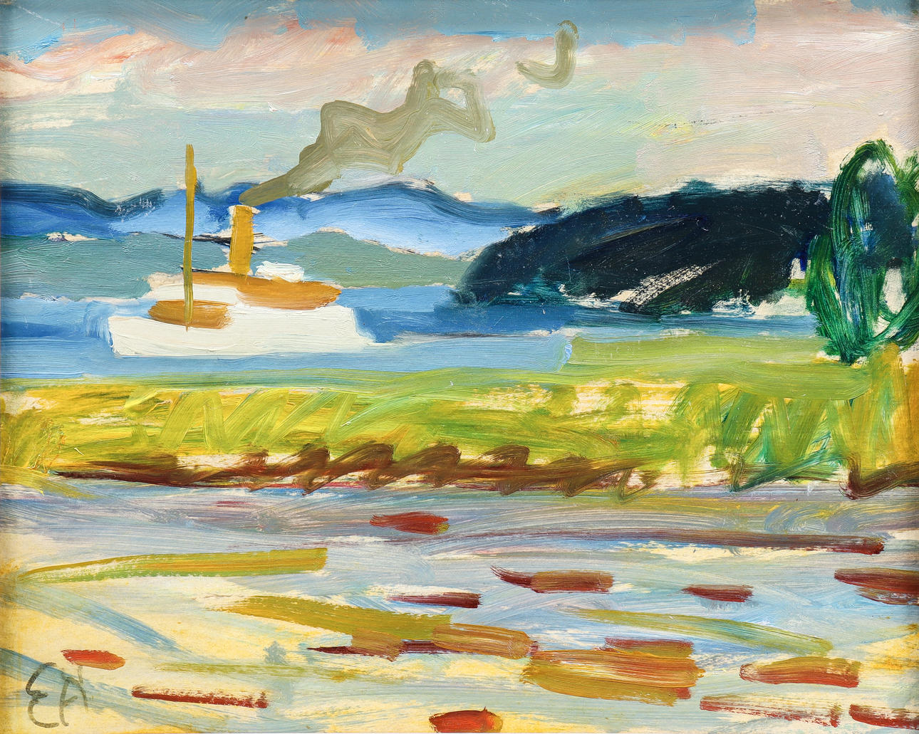 ERLING ÄRLINGSSON. Oil on masonite, signed EÄ.